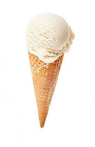 vanila cone ice cream