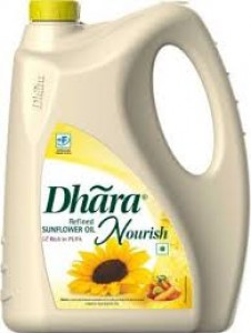 Dhara Nourish Refined Sunflower Oil : 5 Litres