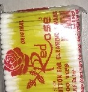 Red Rose Cotton Ear Cleaning Swabs