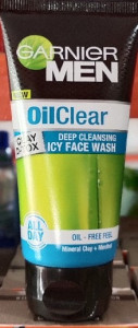 Garnier, Men, Oil Clear, Icy Face Wash Clay D-Tox