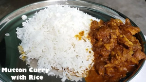mutton curry + white rice